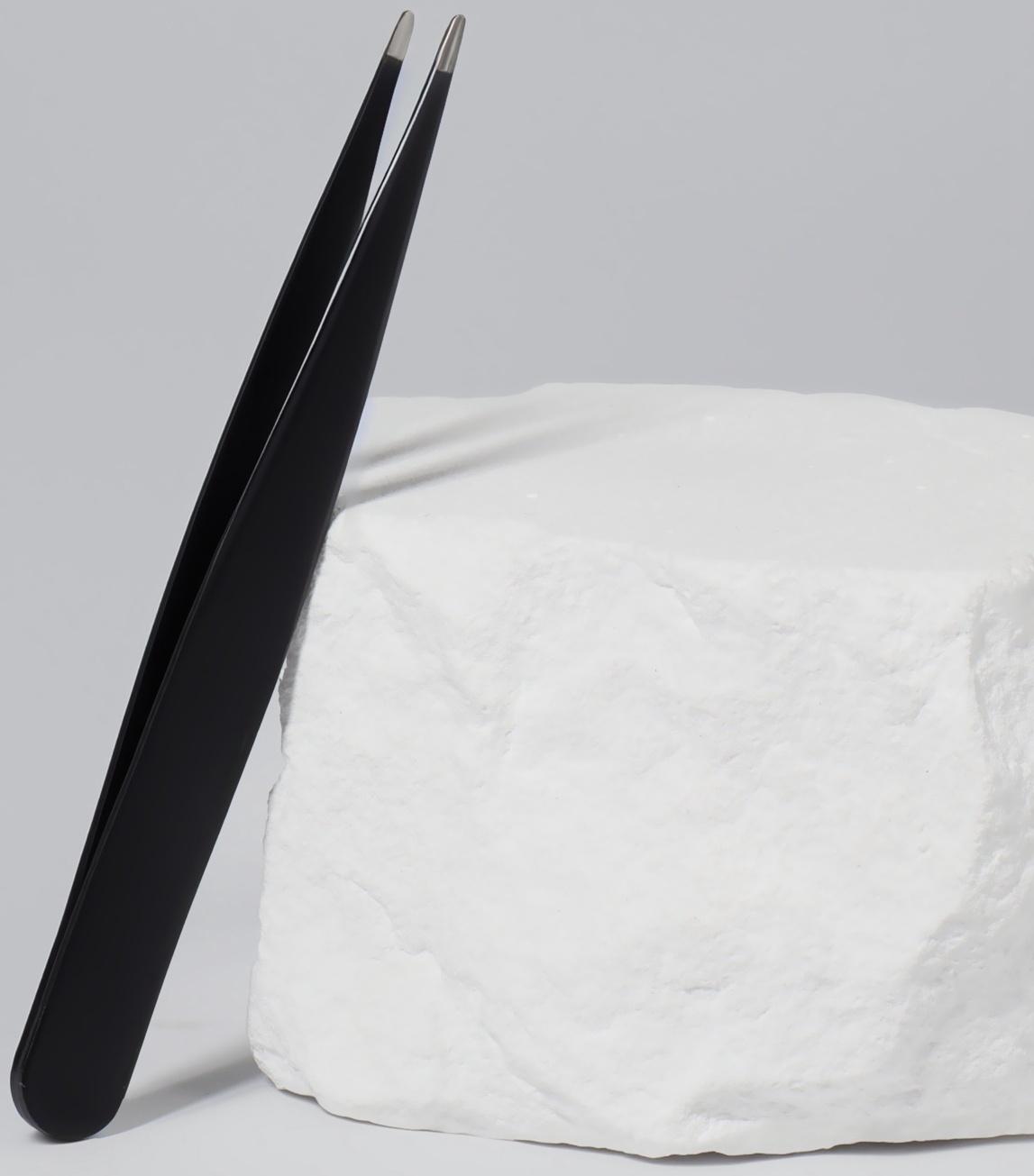 Пинцет заострённый, 9.5 см, цвет чёрный