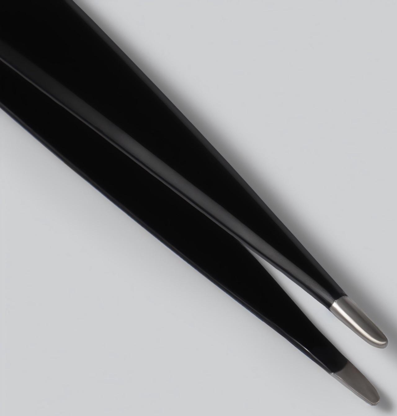 Пинцет заострённый, 9.5 см, цвет чёрный