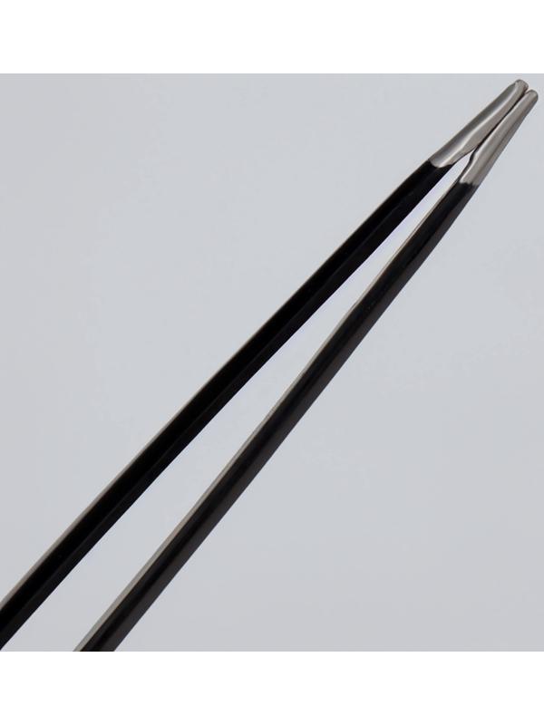 Пинцет заострённый, 9.5 см, цвет чёрный