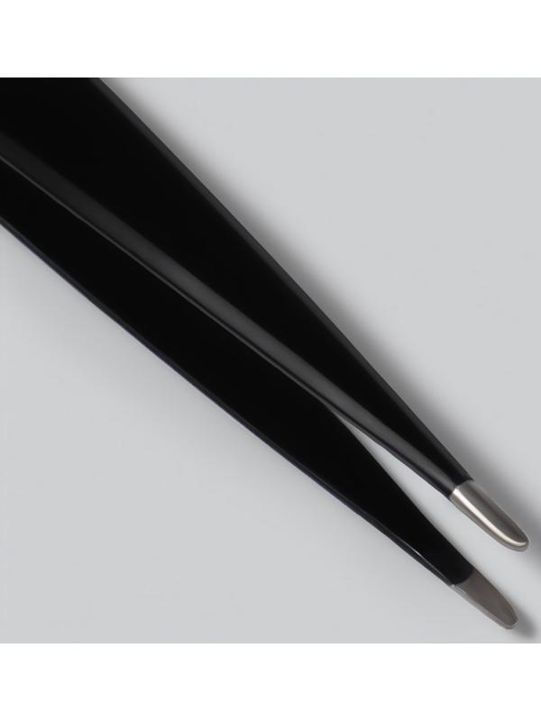 Пинцет заострённый, 9.5 см, цвет чёрный