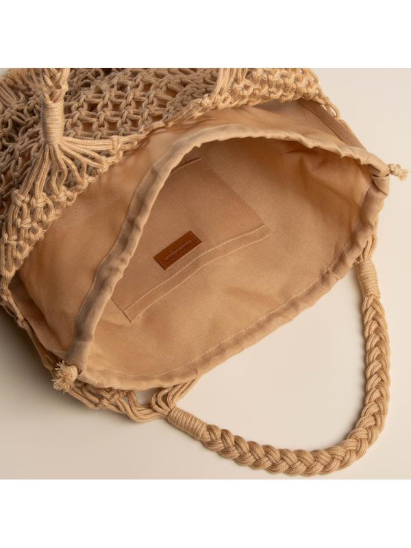 Сумка женская SL Home, ручное плетение, хлопок, длина ручек 15 см, 40×32 см