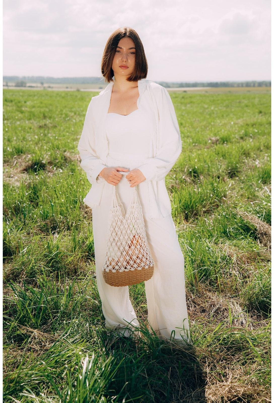 Сумка женская SL Home, ручное плетение, хлопок, 27×48 см