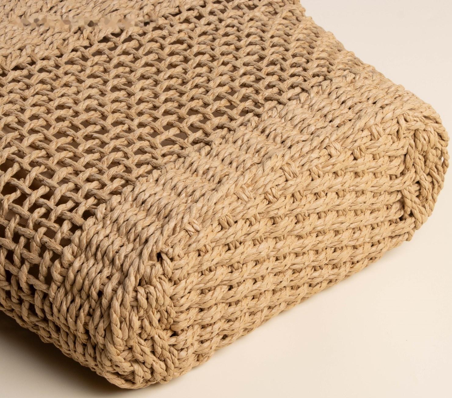 Сумка женская SL Home, ручное плетение, хлопок, длина ручек 18,5 см, 40×27 см