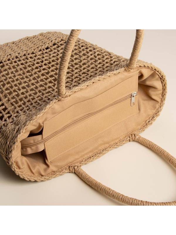 Сумка женская SL Home, ручное плетение, хлопок, длина ручек 18,5 см, 40×27 см