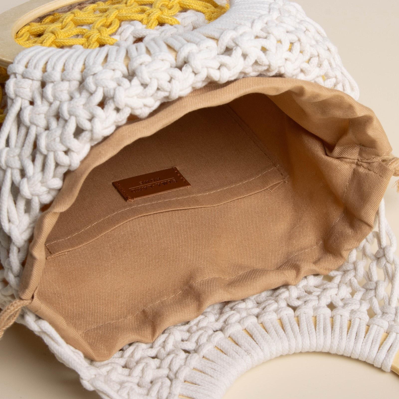 Сумка женская SL Home, ручное плетение, хлопок, кольцо 14,5 см, 30×45 см