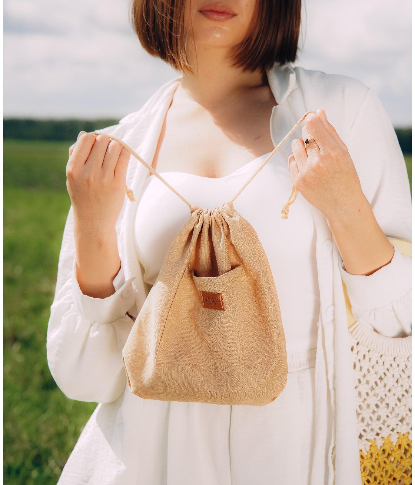 Сумка женская SL Home, ручное плетение, хлопок, кольцо 14,5 см, 30×45 см