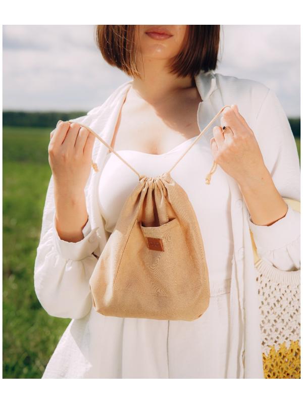 Сумка женская SL Home, ручное плетение, хлопок, кольцо 14,5 см, 30×45 см