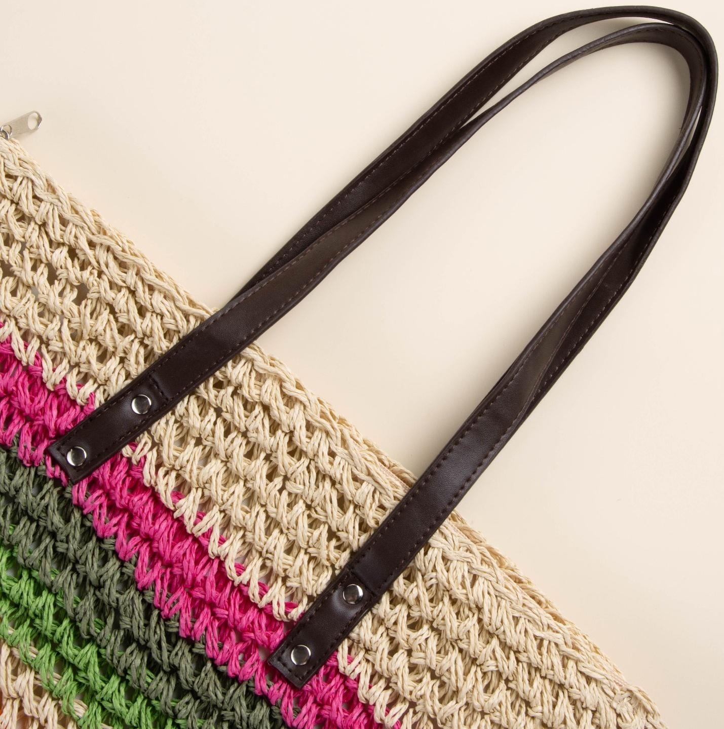 Сумка женская SL Home, ручное плетение, хлопок, длина ручек 28 см, 41×40 см