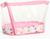 Набор простых косметичек на молниях 2 в 1, с принтом «Полевые цветы», нежно-розовый