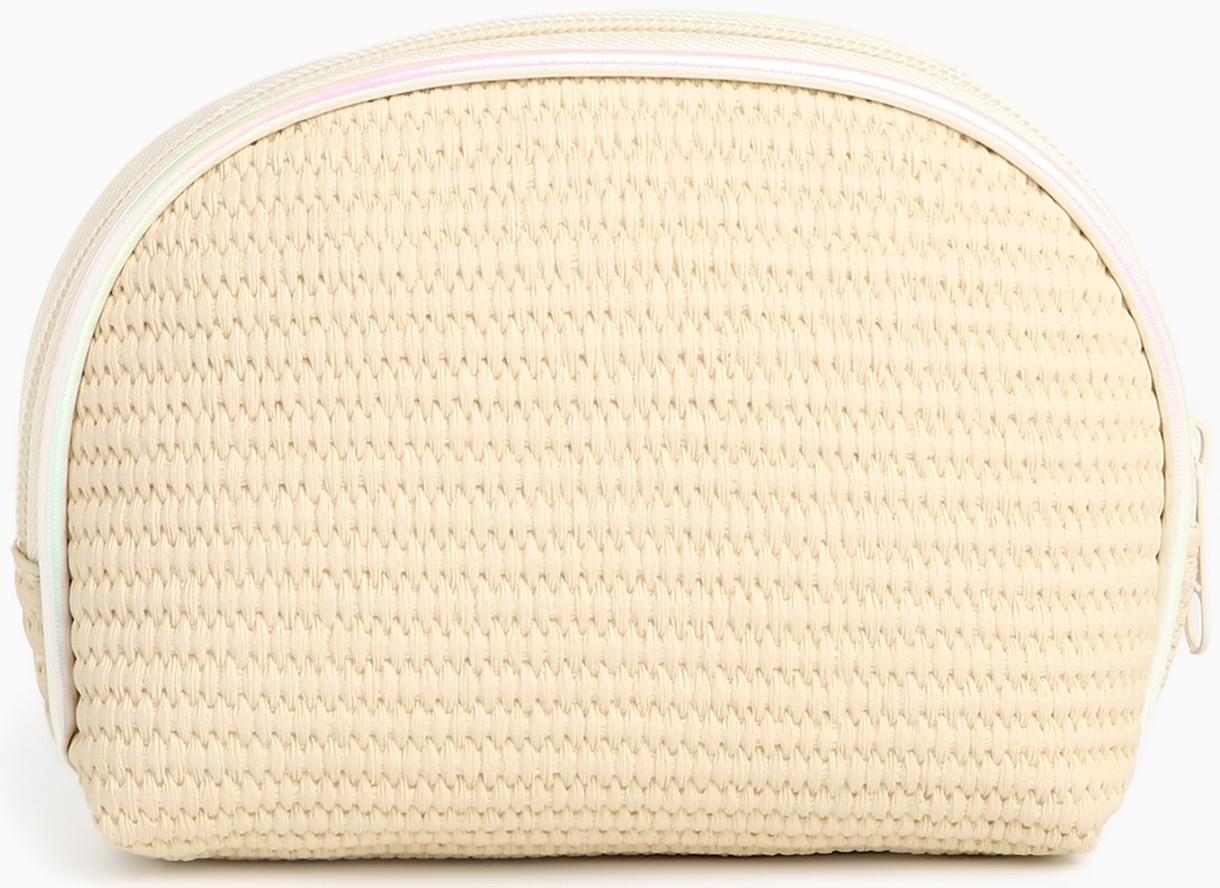 Набор простых косметичек на молниях 2 в 1, с принтом «Нежные цветы», бежевый