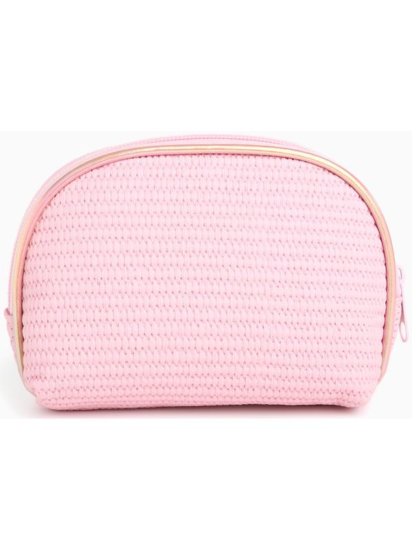 Набор простых косметичек на молниях 2 в 1, с принтом «Нежные цветы», розовый