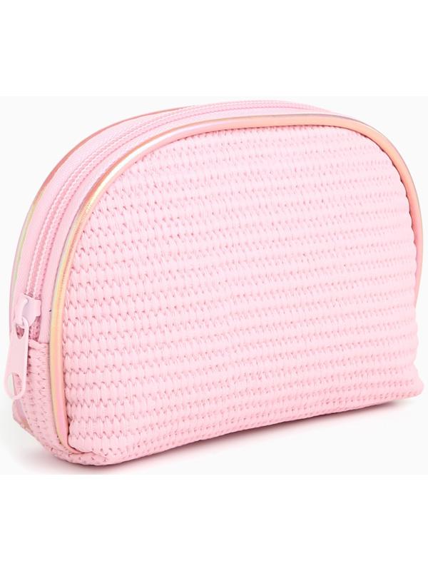 Набор простых косметичек на молниях 2 в 1, с принтом «Нежные цветы», розовый
