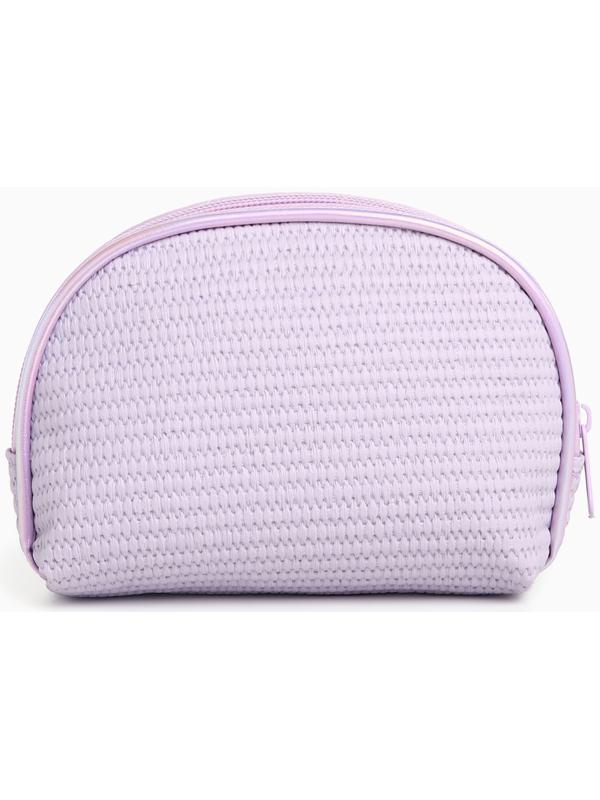 Набор простых косметичек на молниях 2 в 1, с принтом «Нежные цветы», сиреневый