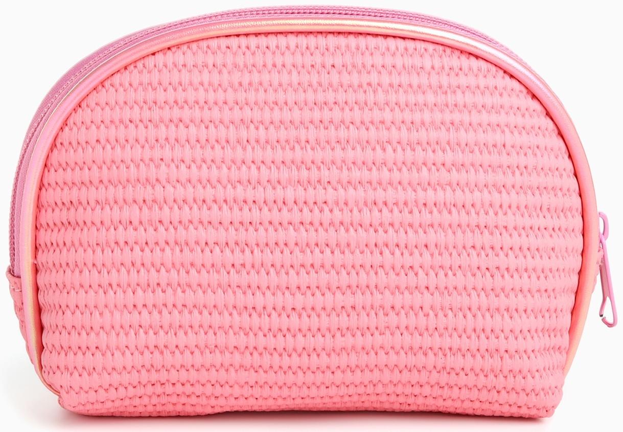 Набор простых косметичек на молниях 2 в 1, с принтом «Нежные цветы», коралловый