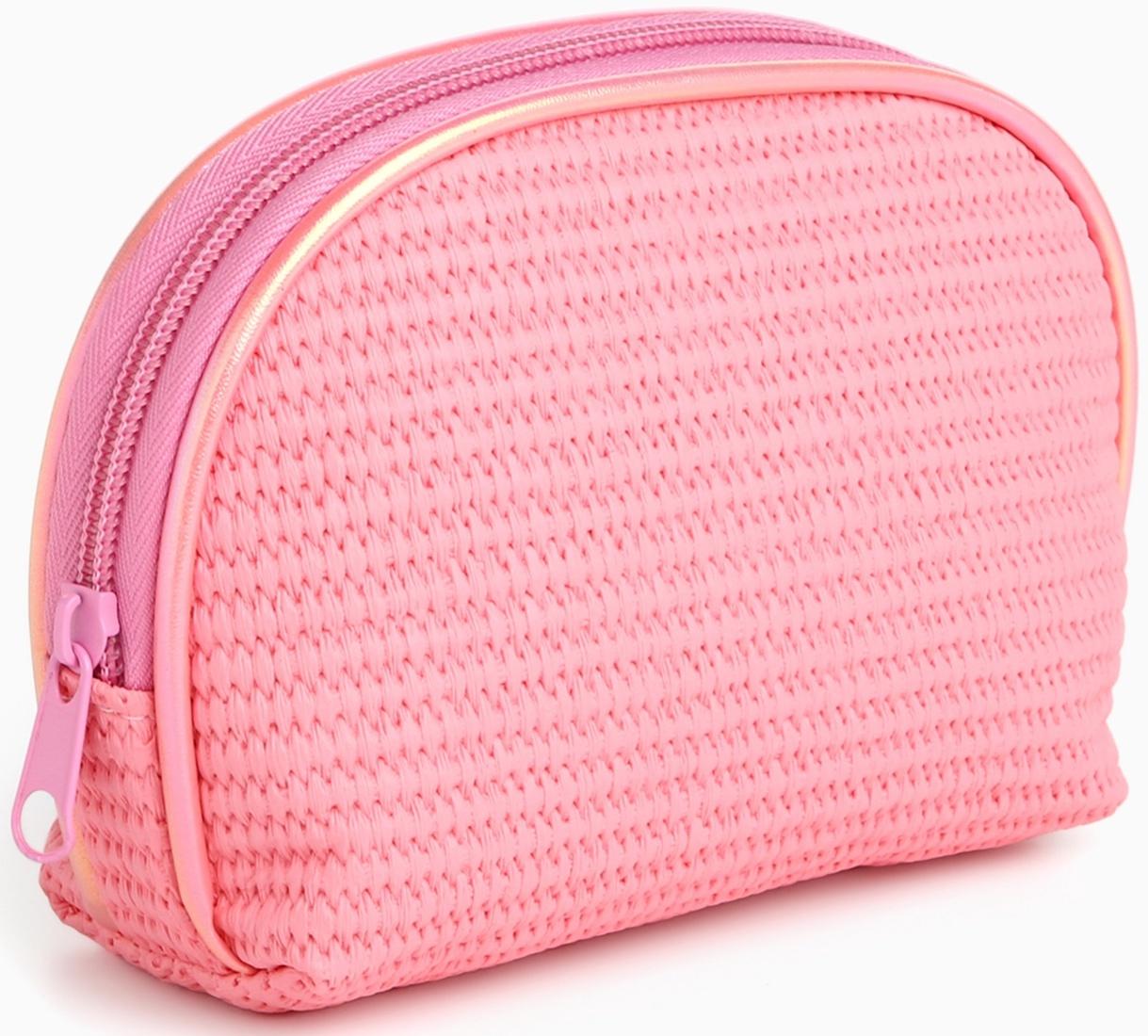 Набор простых косметичек на молниях 2 в 1, с принтом «Нежные цветы», коралловый