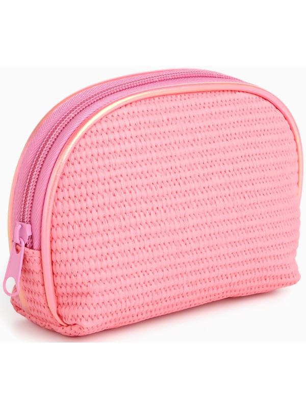 Набор простых косметичек на молниях 2 в 1, с принтом «Нежные цветы», коралловый