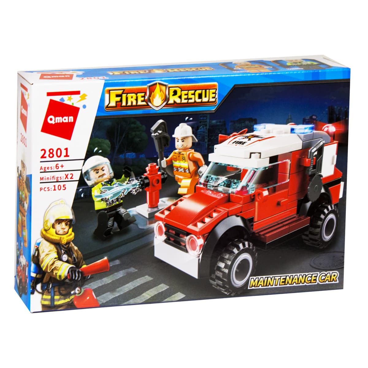 Конструктор Qman «Пожарная служба» 2801-2804 / 4 шт.