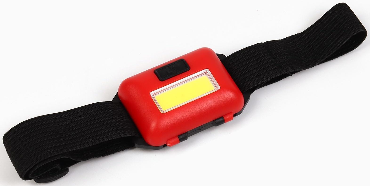 Фонарь налобный «Крутой рыбак», красный