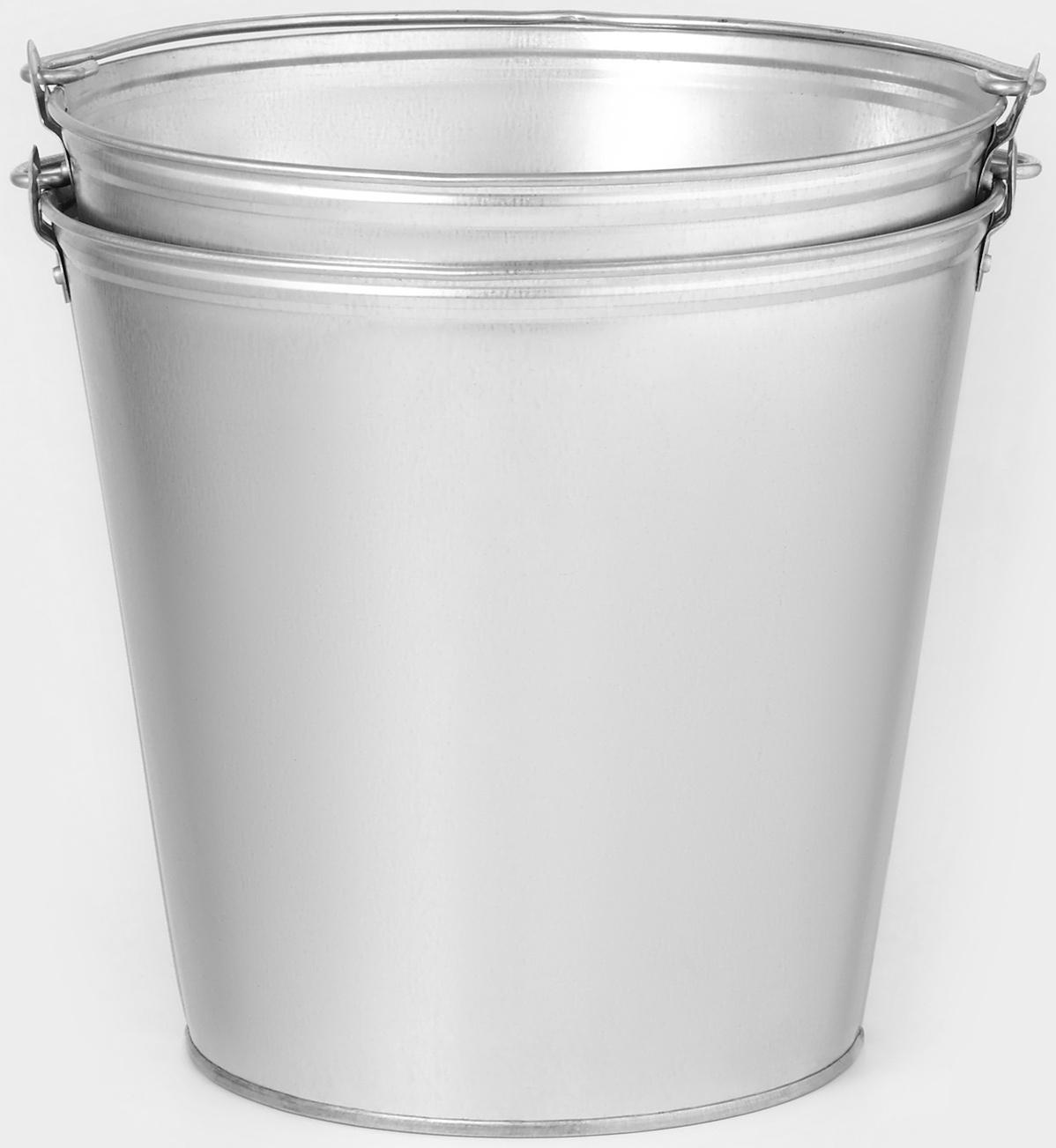 Вёдра хозяйственные оцинкованные с ручкой, 15 л, 2 шт