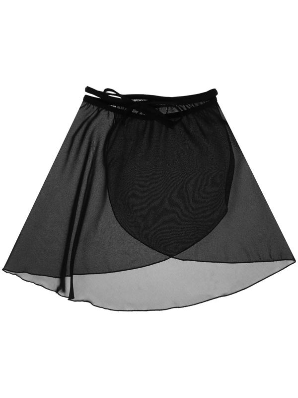 Юбка с запахом для гимнастики и танцев Grace Dance, р. 26-28, цвет чёрный