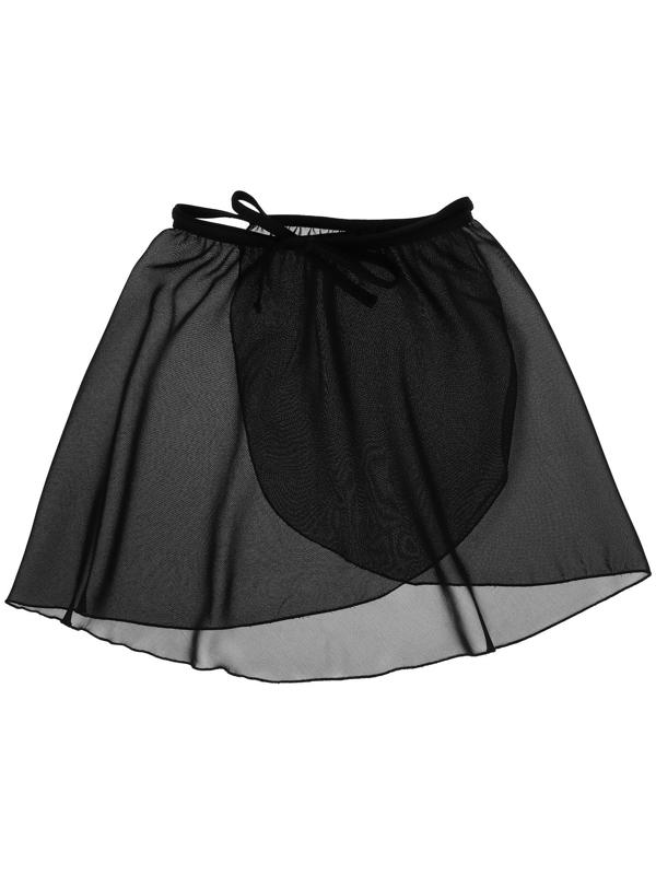 Юбка с запахом для гимнастики и танцев Grace Dance, р. 26-28, цвет чёрный