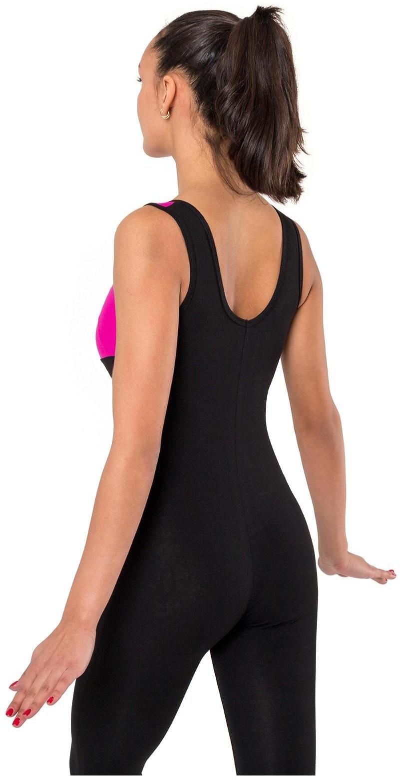 Комбинезон для гимнастики и танцев Grace Dance, р. 40, цвет чёрный/фуксия