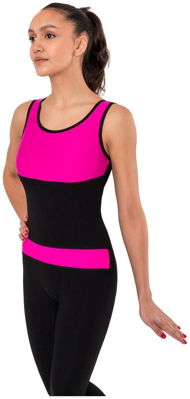 Комбинезон для гимнастики и танцев Grace Dance, р. 40, цвет чёрный/фуксия