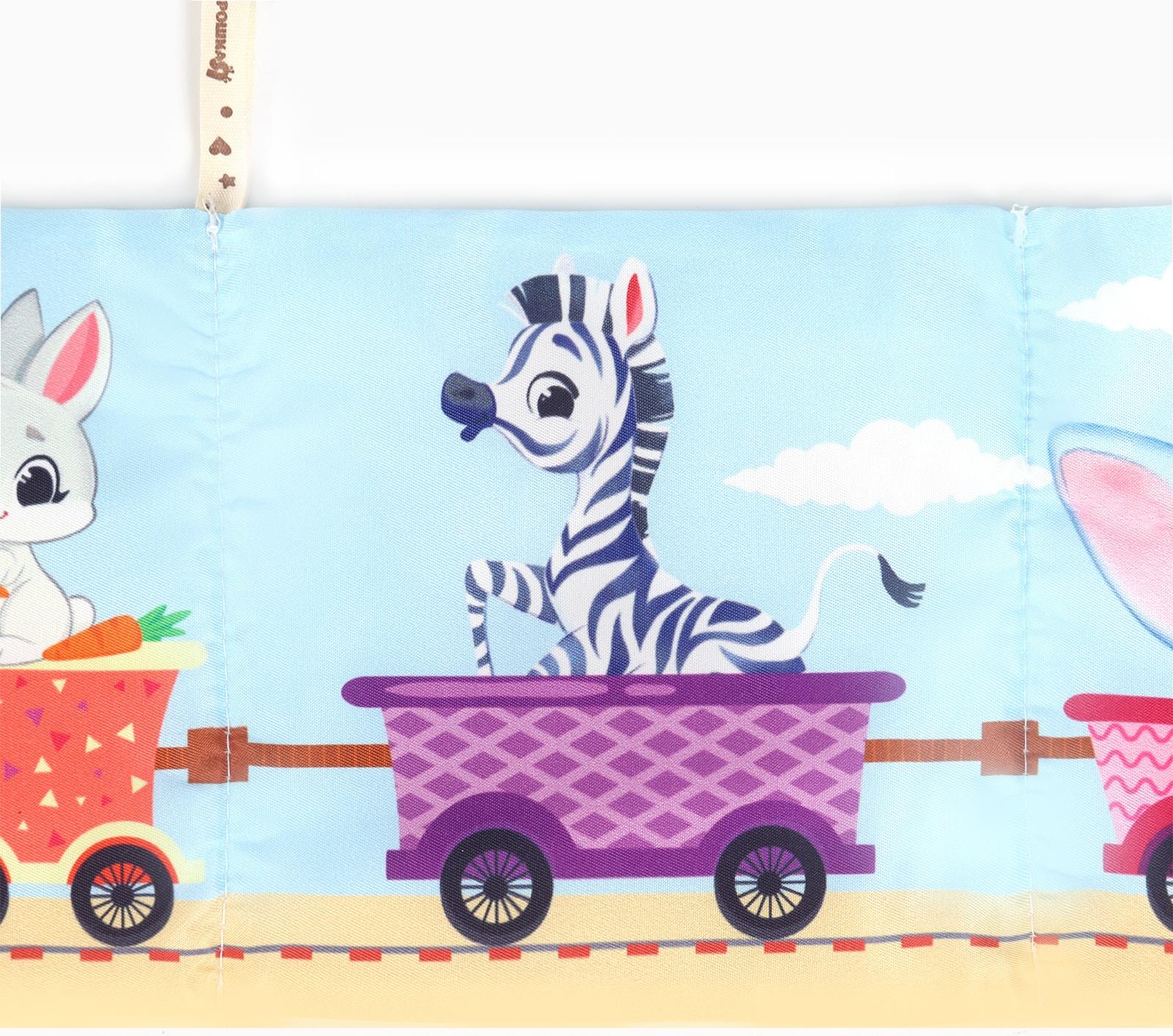 Бортик на кроватку Крошка Я «Паровозик» 14х70 см