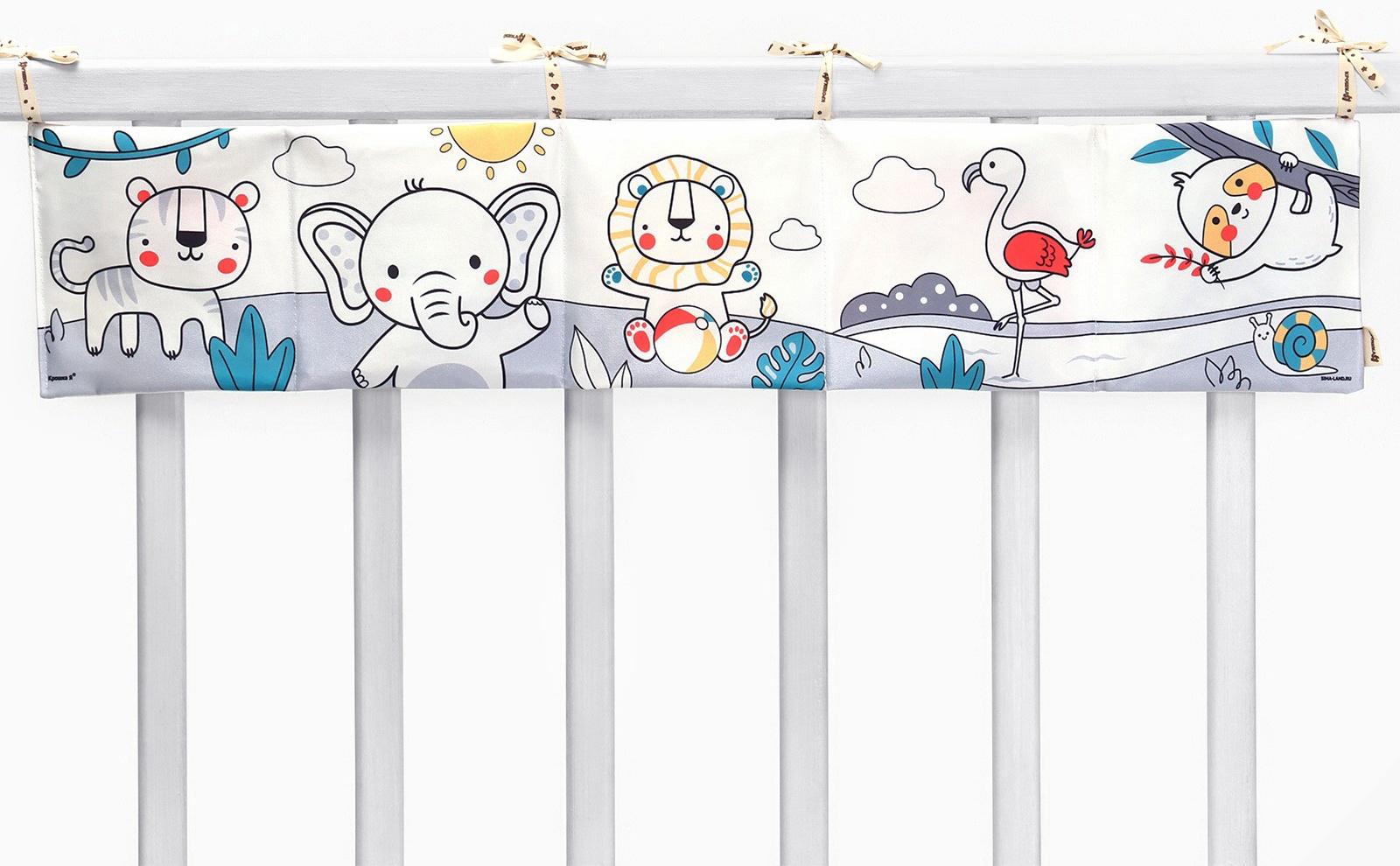 Бортик на кроватку Крошка Я «Baby time» 14х70 см