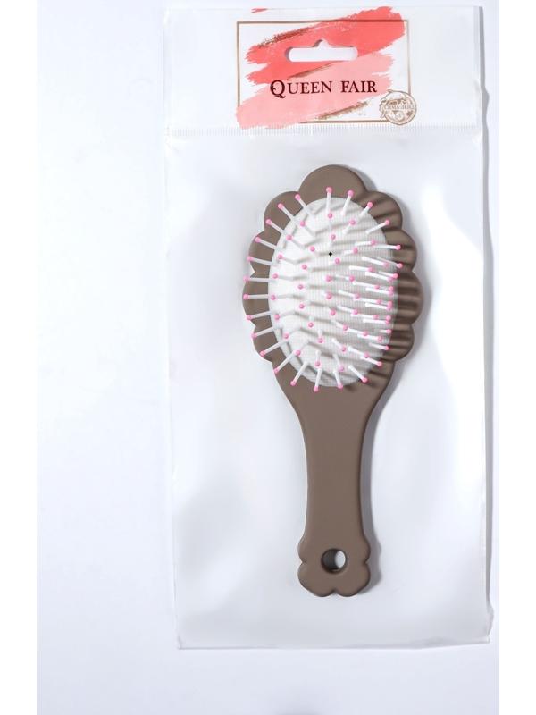 Расчёска - мини массажная, 17,5 × 7,3 см, цвет коричневый