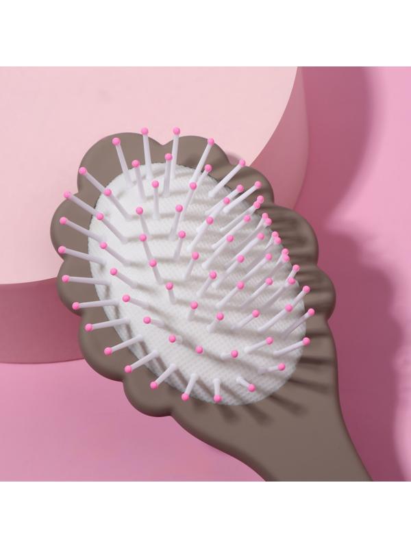 Расчёска - мини массажная, 17,5 × 7,3 см, цвет коричневый