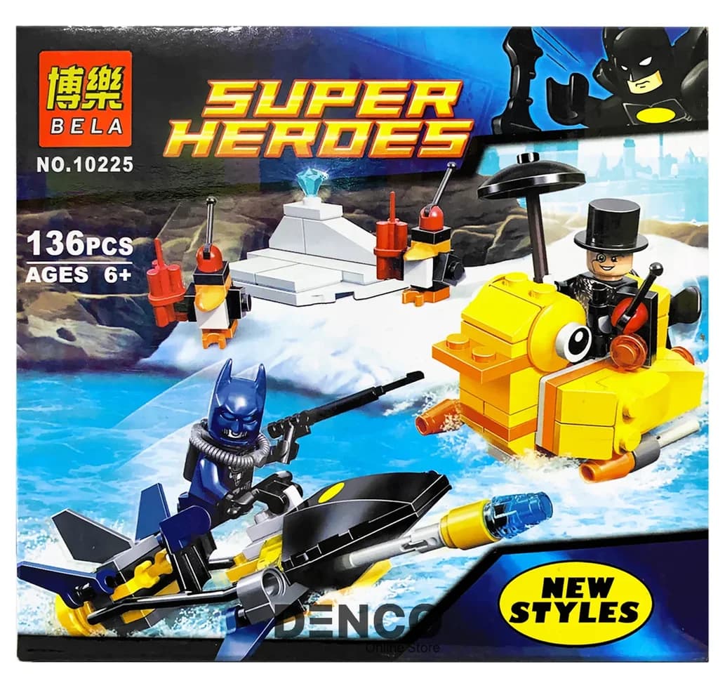 Конструктор Bl «Batman: Пингвинья Битва» 10225 (Super Heroes 76010) 136 деталей