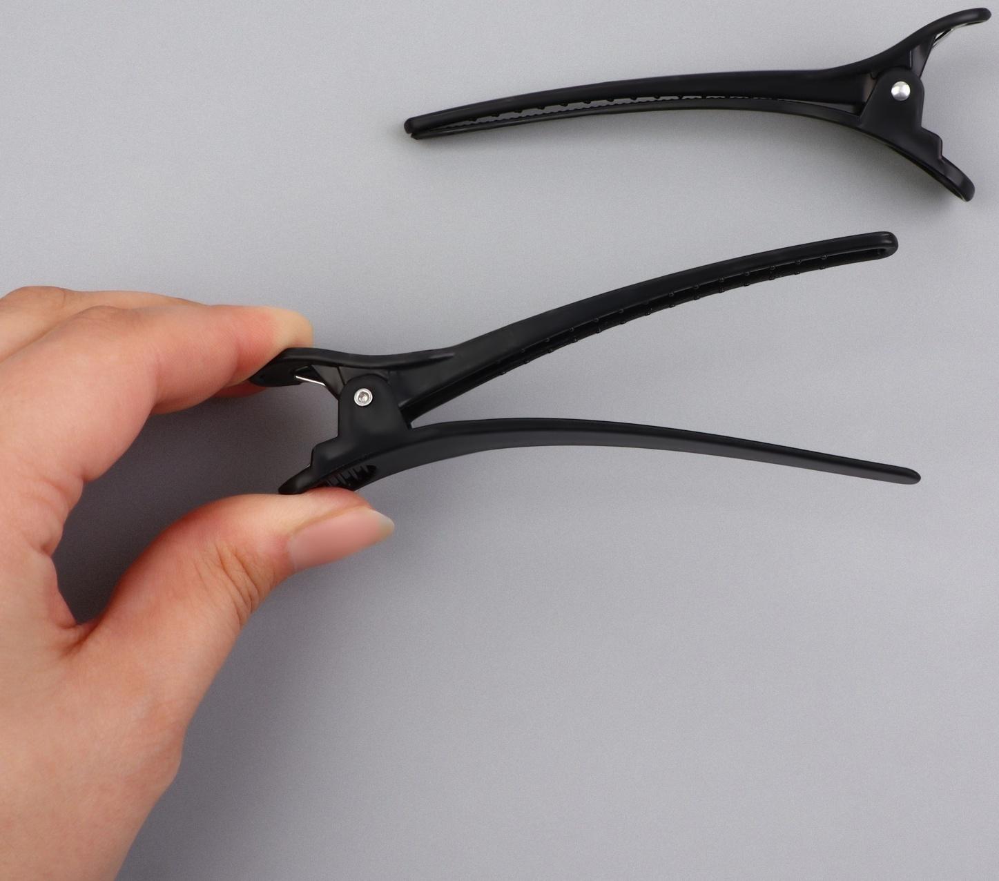 Зажимы для волос, набор - 6 шт, 10,5 см, цвет чёрный