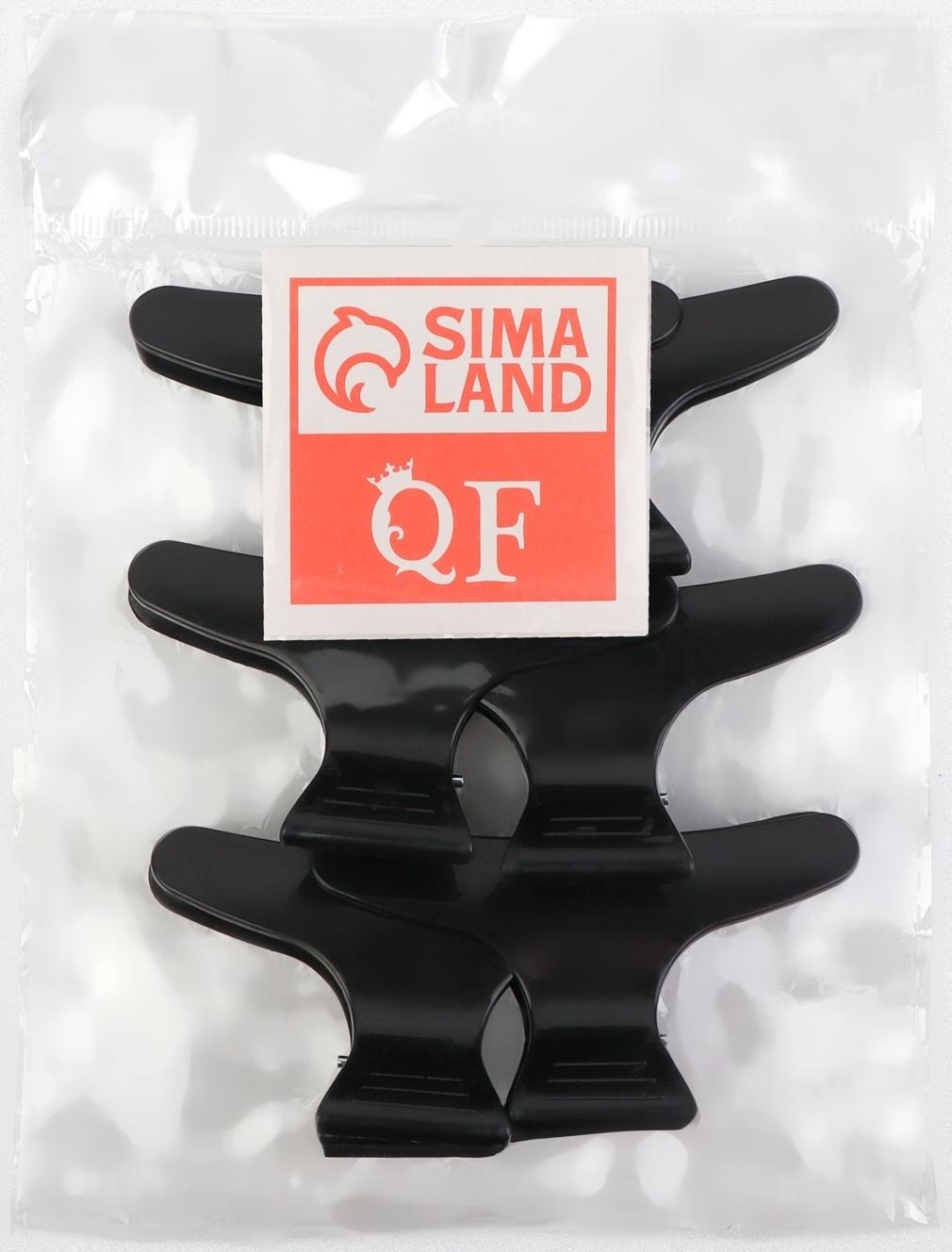 Зажимы для волос, набор - 6 шт, 8 × 4,5 × 3,4 см, цвет чёрный