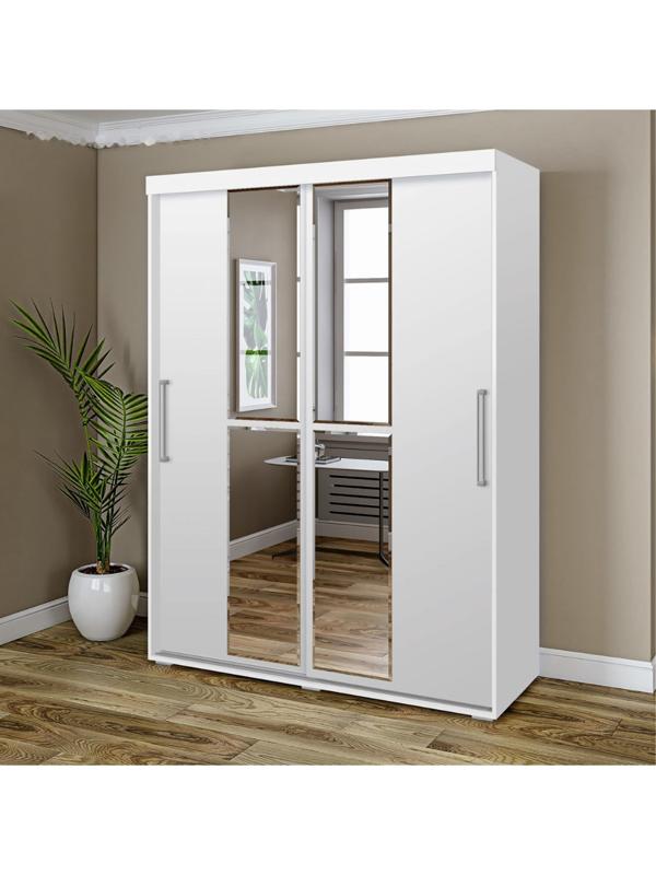 Шкаф-купе «Магнат», с зеркалом, 2.15×1.8×0.6 м, белый