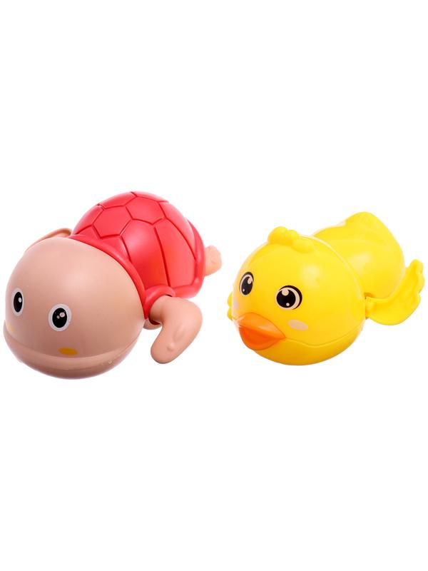 Набор для купания в ванной «Заводные игрушки: Утёнок и черепашка», 2 шт., МИКС