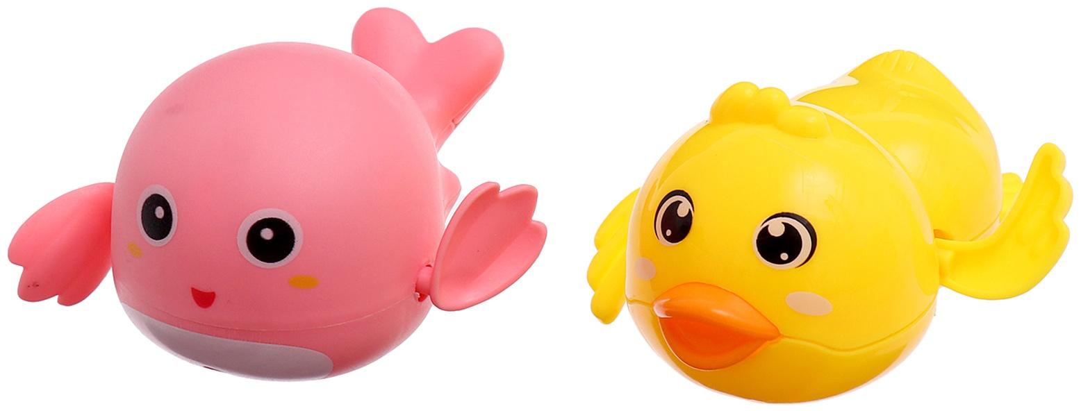 Набор для купания «Заводные игрушки: Утёнок и кит», 2 шт., МИКС