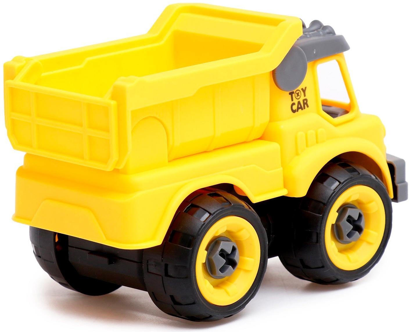 Конструктор винтовой «Строительный транспорт», набор 2 штуки, с отвёрткой, 59 деталей