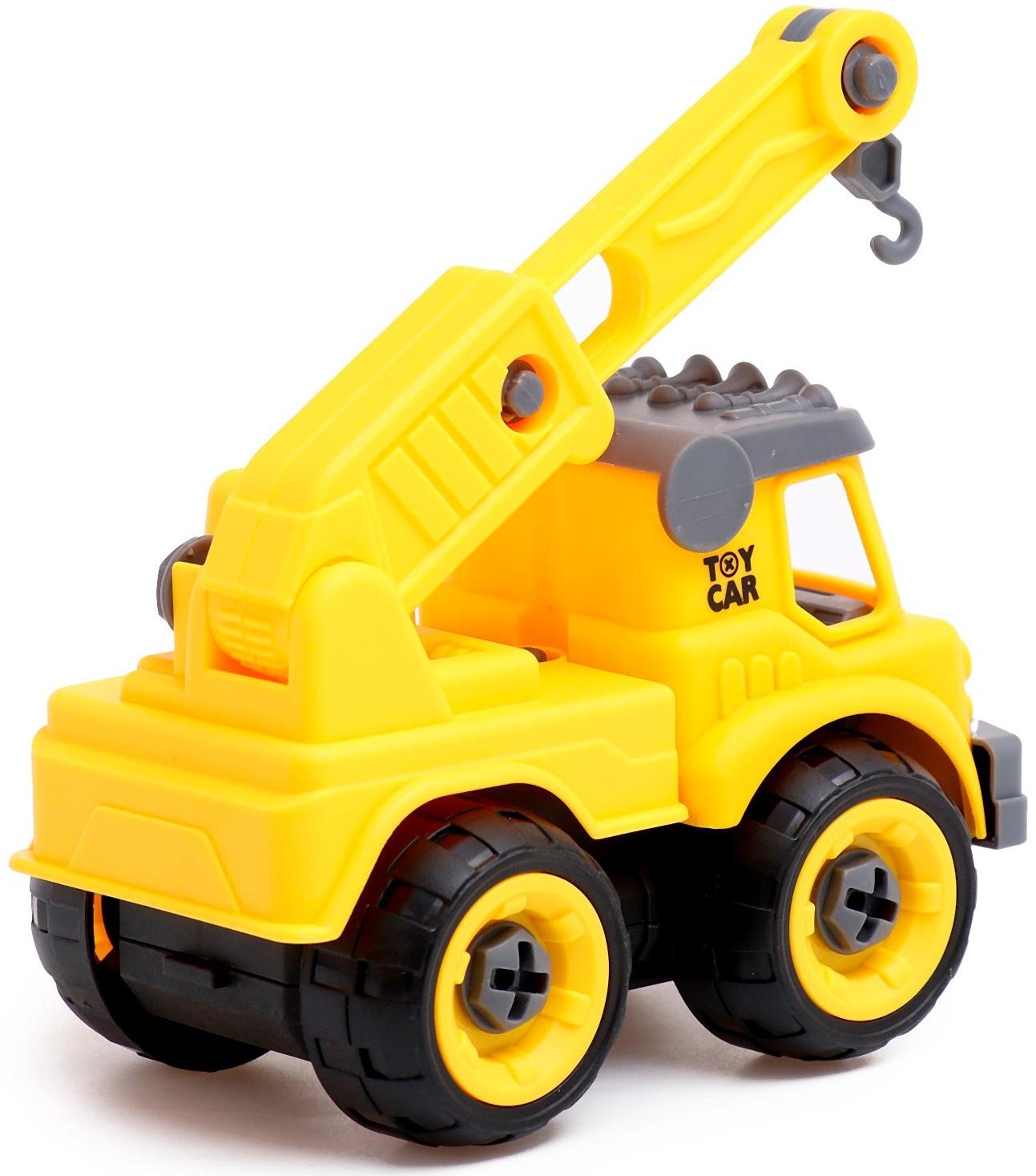 Конструктор винтовой «Строительный транспорт», набор 2 штуки, с отвёрткой, 59 деталей