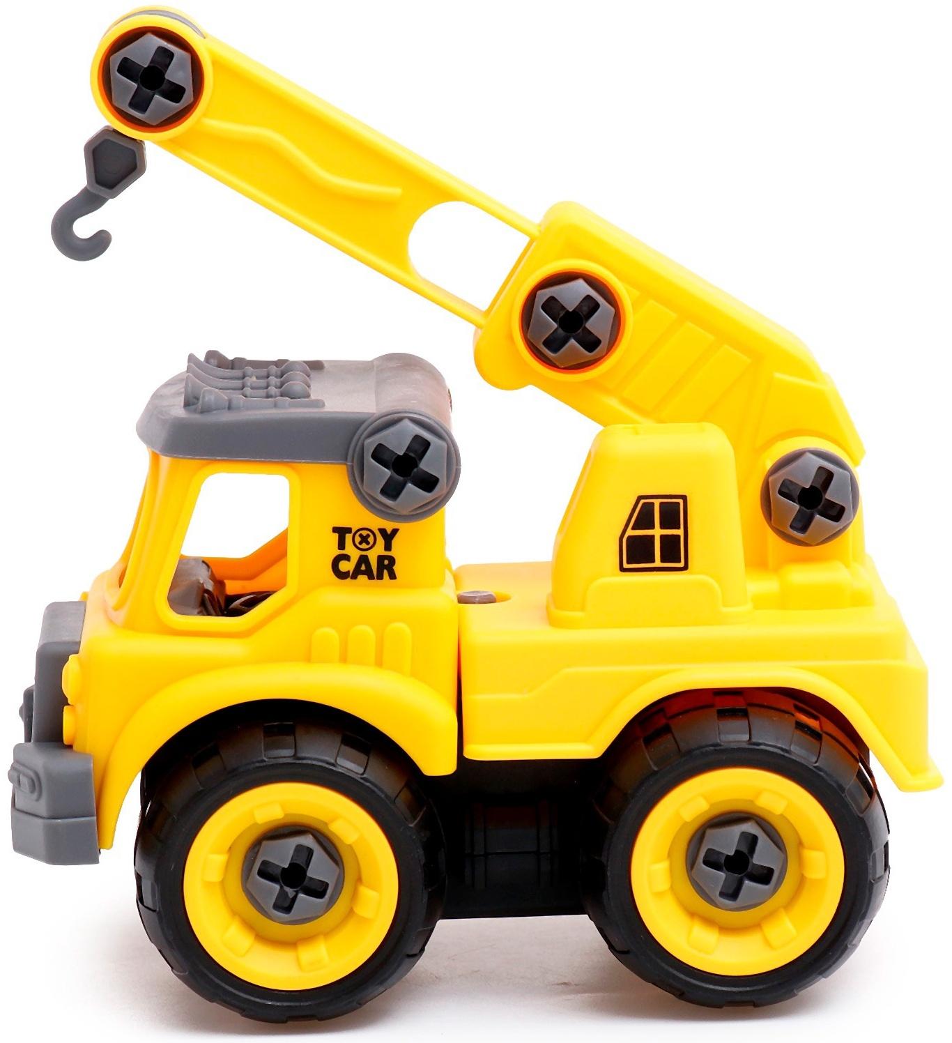 Конструктор винтовой «Строительный транспорт», набор 2 штуки, с отвёрткой, 59 деталей