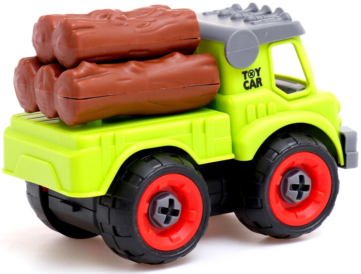 Конструктор винтовой «Фермерский транспорт», набор 2 штуки, с отвёрткой, 55 деталей