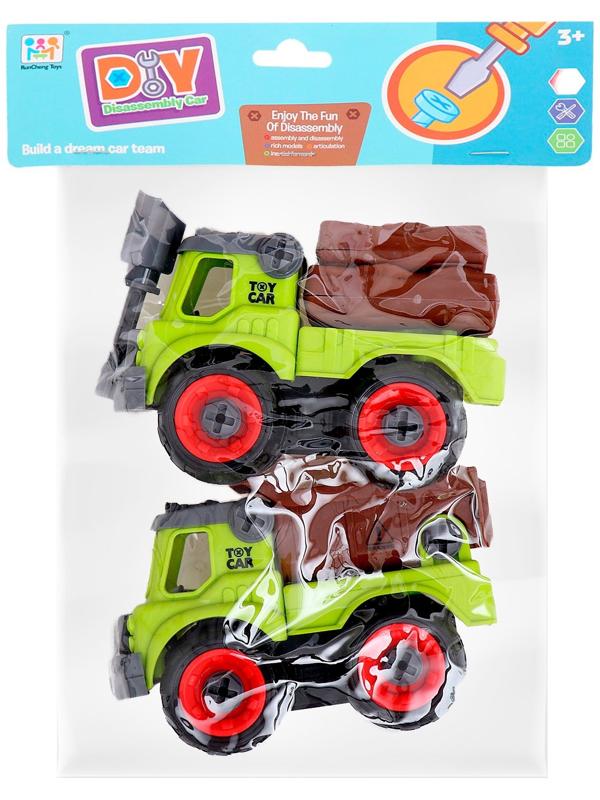 Конструктор винтовой «Фермерский транспорт», набор 2 штуки, с отвёрткой, 55 деталей