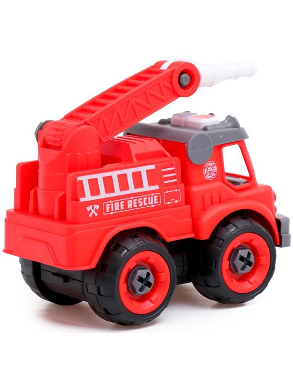 Конструктор винтовой «Пожарный транспорт», набор 2 штуки, с отверткой, 59 деталей