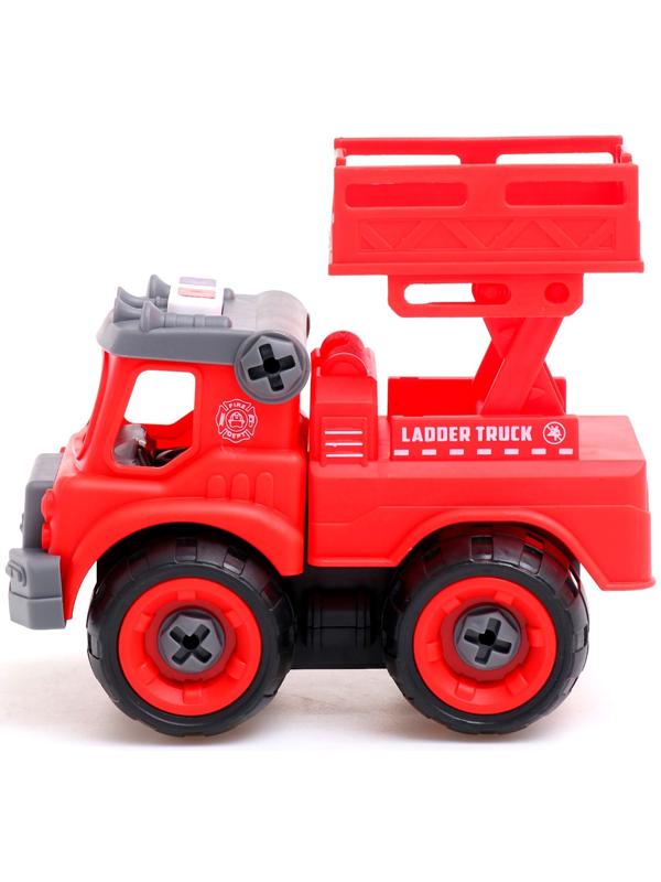 Конструктор винтовой «Пожарный транспорт», набор 2 штуки, с отверткой, 59 деталей