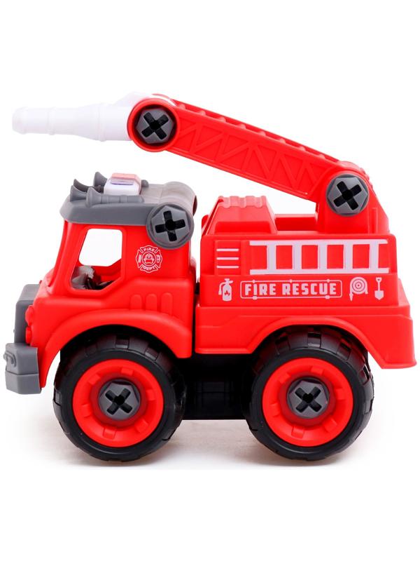 Конструктор винтовой «Пожарный транспорт», набор 2 штуки, с отверткой, 59 деталей