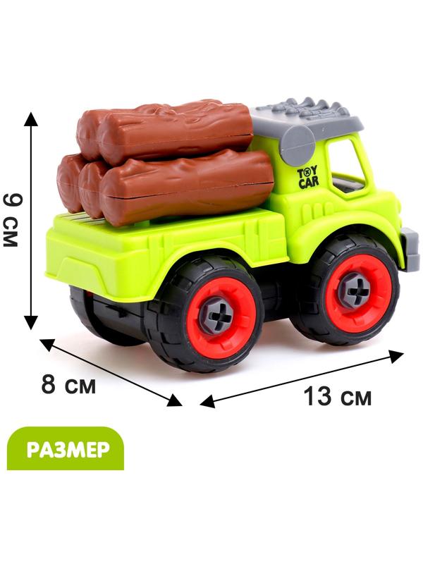 Конструктор винтовой «Лесовоз», с отвёрткой, 28 деталей