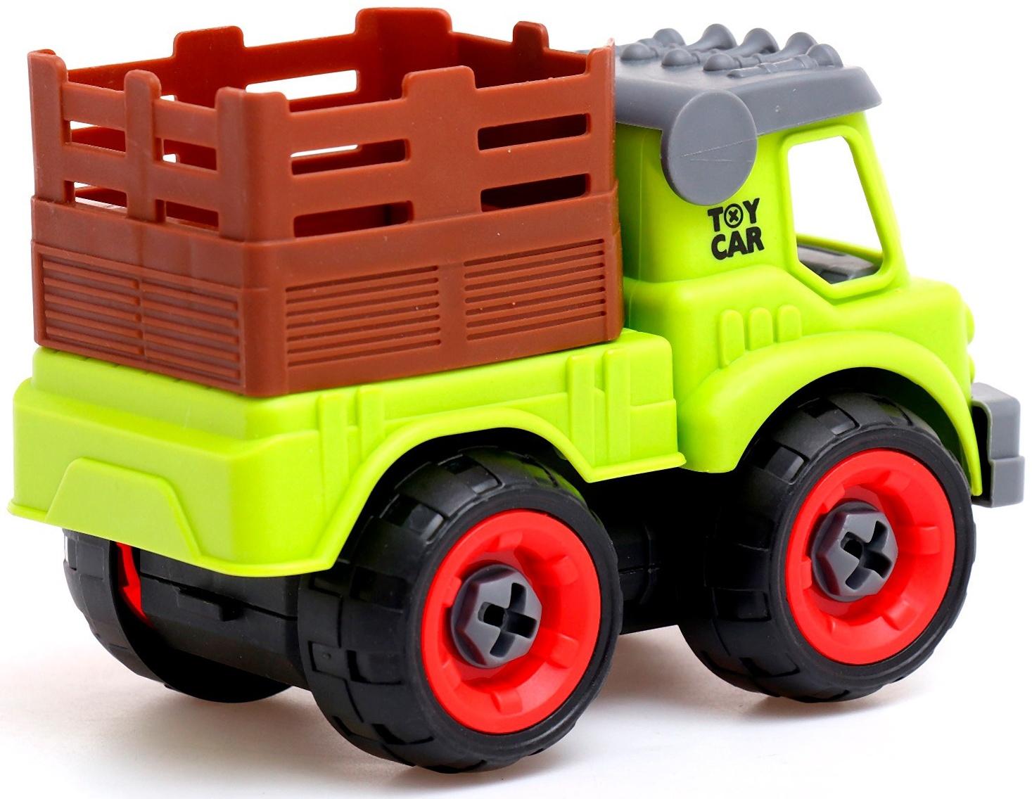 Конструктор винтовой «Фермерский самосвал», с отвёрткой, 28 деталей