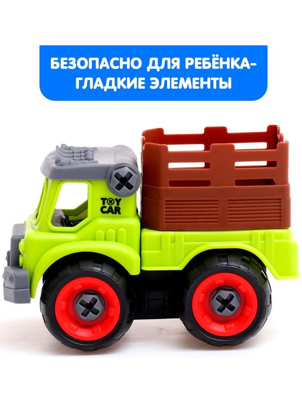 Конструктор винтовой «Фермерский самосвал», с отвёрткой, 28 деталей