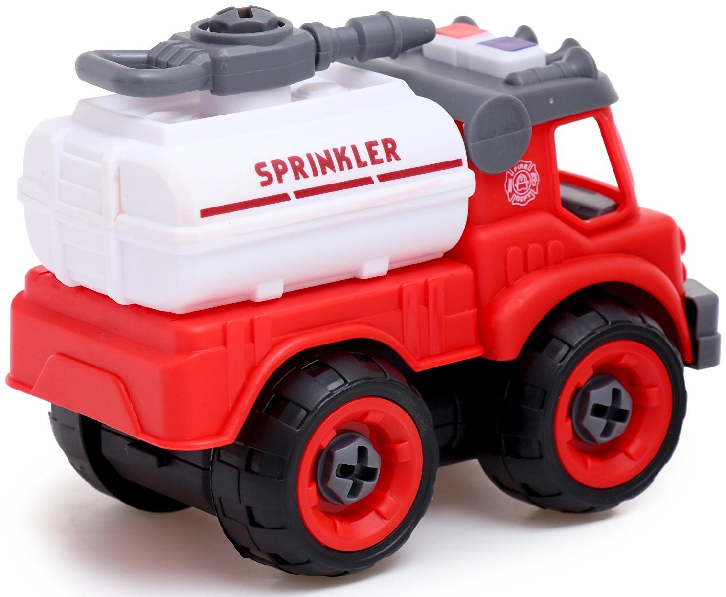 Конструктор винтовой «Пожарная машина», с отвёрткой, 29 деталей