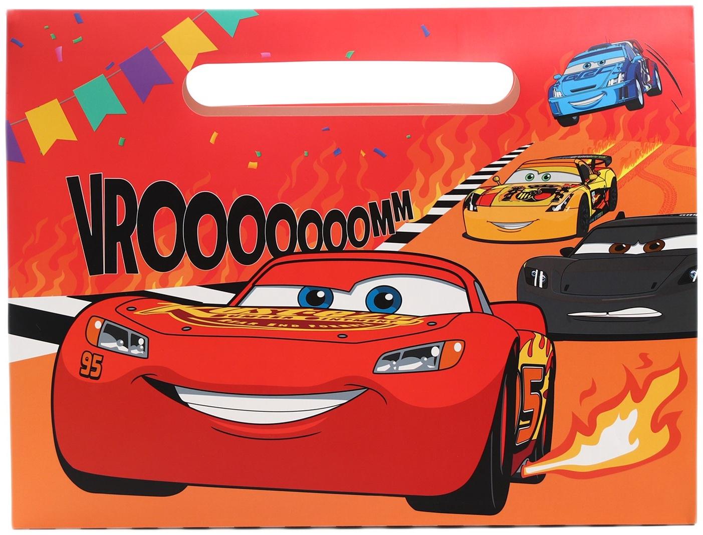 Пакет подарочный-коробка Champion, подарочная упаковка, 40×30×12 см, Тачки